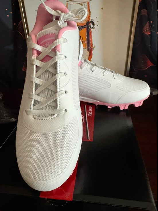 Rawlings Shoes - Rawlings Womens Pink and White Softball Cleat Size 10 New in Box